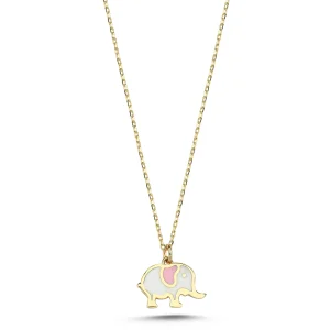 Koçak 14k Elephant Figured Gold Necklace 14KLY1895