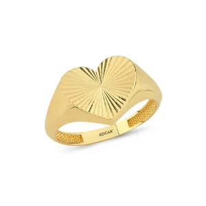 Koçak 14k Heart Shaped Gold Ring 14YZK1910