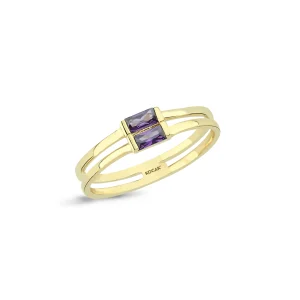 Koçak 14k Purple Stone Gold Ring 14YZK1883